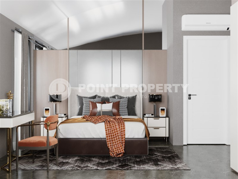 Эксклюзивный проект. Трехэтажные виллы 4+1 с собственным бассейном в живописном районе Алании, в Паяллар. До моря 150м-id-1354-фото-21