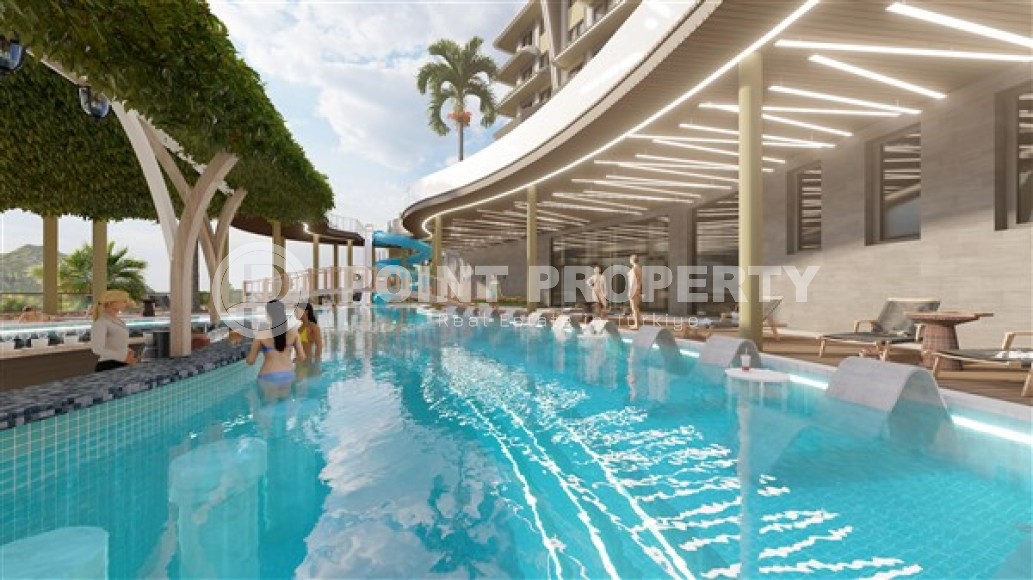 Studio apartment with an area of 50 m2 in a residence under construction consisting of three buildings, Mahmutlar-id-4330-photo-3