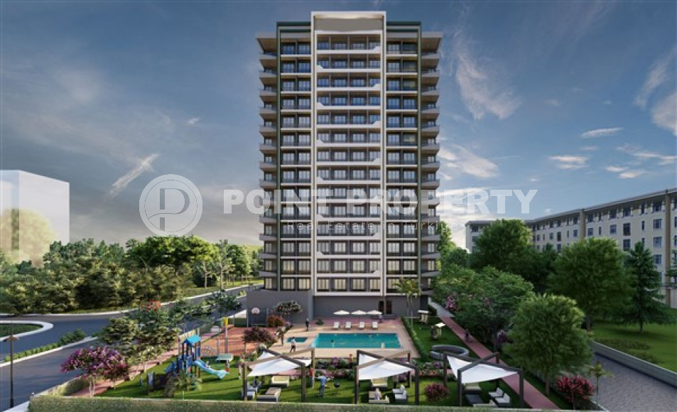 Двухкомнатные квартиры с площадью 61 - 70 м2 в строящемся высотном здании, Мерсин-id-4341-фото-1