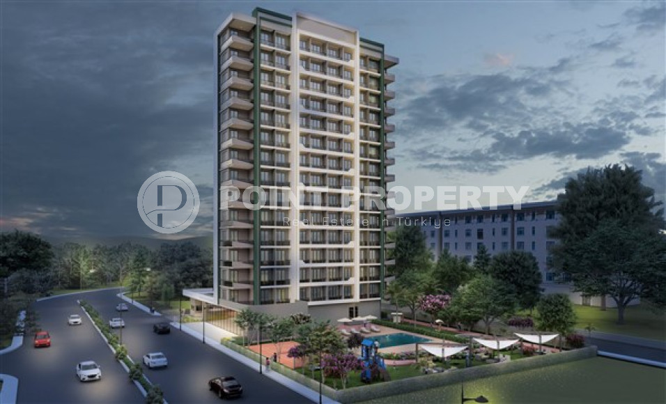 Двухкомнатные квартиры с площадью 61 - 70 м2 в строящемся высотном здании, Мерсин-id-4341-фото-2