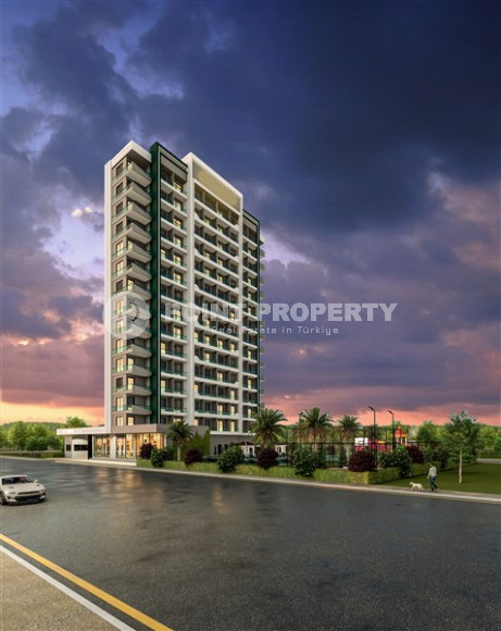 Двухкомнатные квартиры с площадью 61 - 70 м2 в строящемся высотном здании, Мерсин-id-4341-фото-3