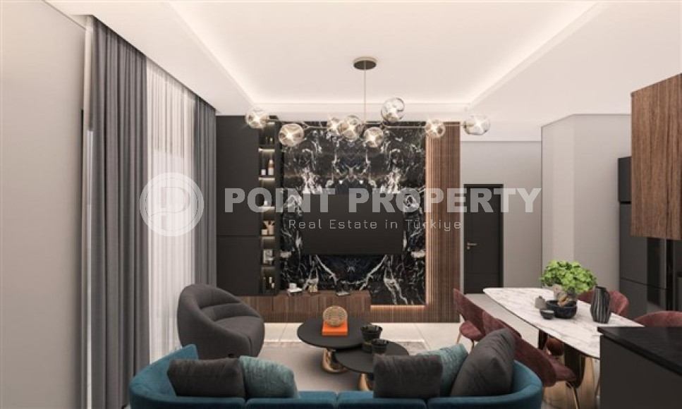 Современные апартаменты 55 м2 в строящейся резиденции, район Махмутлар-id-4356-фото-4