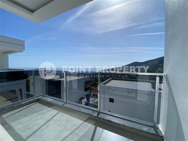 New two-storey 3+1 villa with luxurious panoramic sea views in the elite Bektash area of Alanya.-id-4382-photo-15