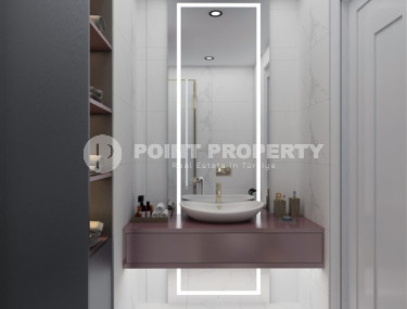 Небольшая квартира 1+1 в новом жилом комплексе на этапе строительства в зеленом экологически чистом районе Демирташ.-id-4385-фото-3