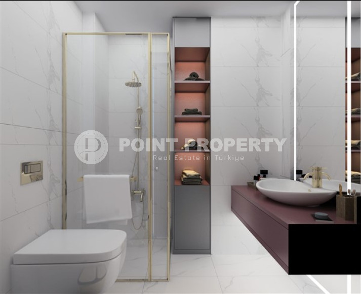 Небольшая квартира 1+1 в новом жилом комплексе на этапе строительства в зеленом экологически чистом районе Демирташ.-id-4385-фото-4