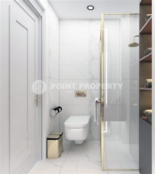 Небольшая квартира 1+1 в новом жилом комплексе на этапе строительства в зеленом экологически чистом районе Демирташ.-id-4385-фото-5