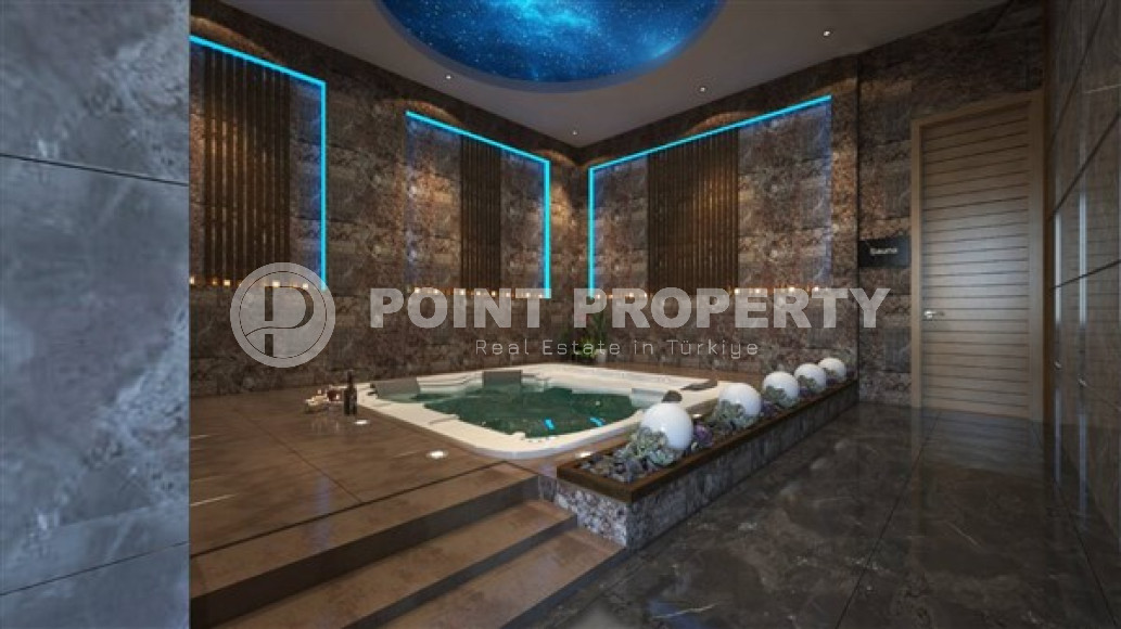 Penthouse with an area of 155 m2 in a residence under construction, Kestel district. Excellent infrastructure of the facility.-id-4397-photo-14