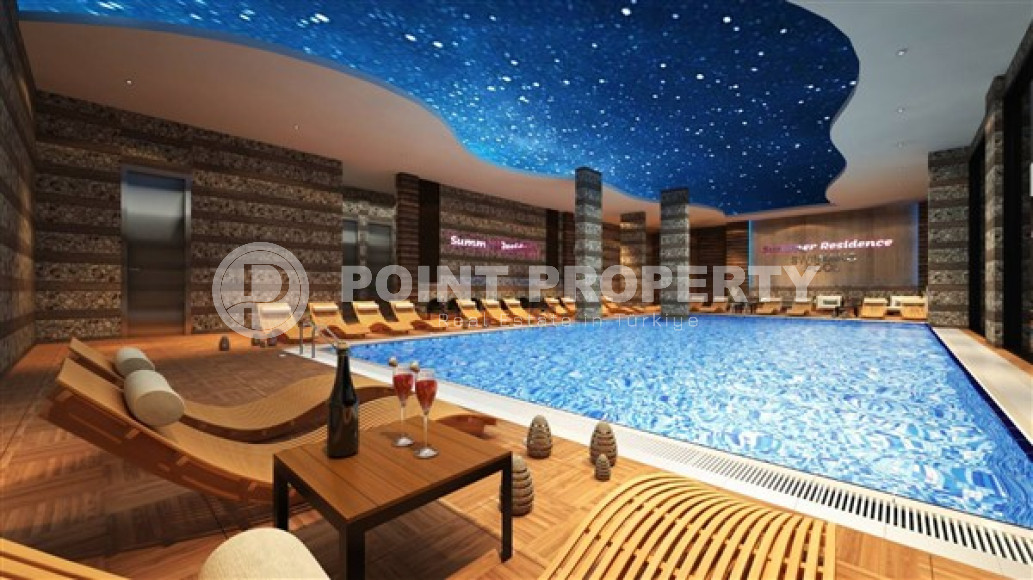 Penthouse with an area of 155 m2 in a residence under construction, Kestel district. Excellent infrastructure of the facility.-id-4397-photo-12