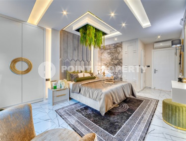 Стильные трёхкомнатные апартаменты с эксклюзивным дизайном в 150 метрах от моря, Аланья, Гуллер Пинари-id-4410-фото-4