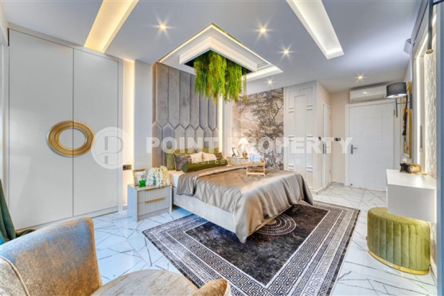 Стильные трёхкомнатные апартаменты с эксклюзивным дизайном в 150 метрах от моря, Аланья, Гуллер Пинари-id-4410-фото-4