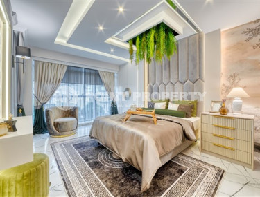 Стильные трёхкомнатные апартаменты с эксклюзивным дизайном в 150 метрах от моря, Аланья, Гуллер Пинари-id-4410-фото-5