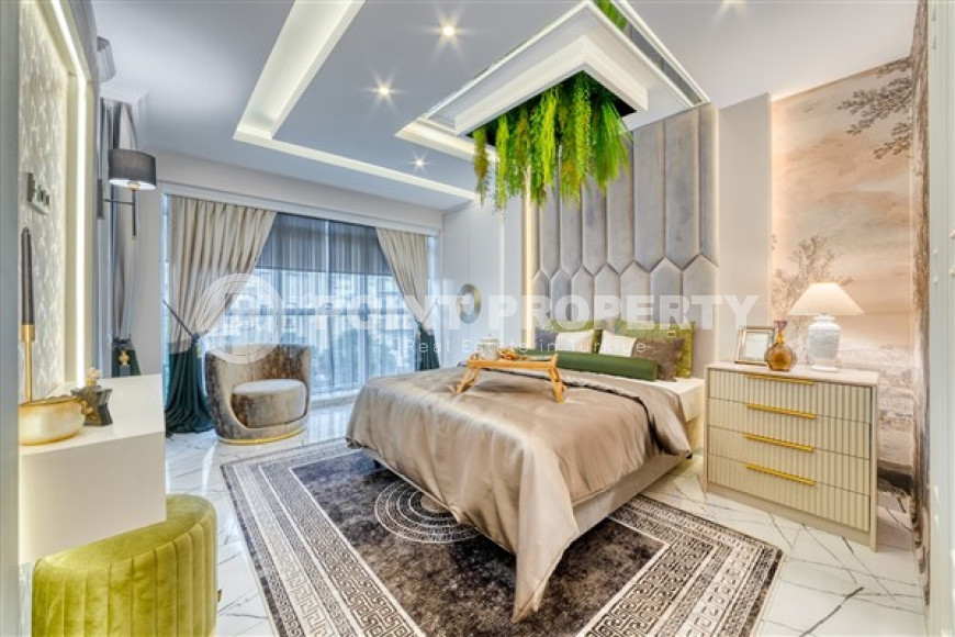 Стильные трёхкомнатные апартаменты с эксклюзивным дизайном в 150 метрах от моря, Аланья, Гуллер Пинари-id-4410-фото-5