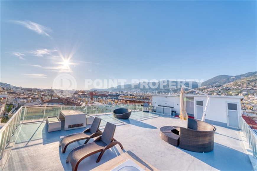 Стильные трёхкомнатные апартаменты с эксклюзивным дизайном в 150 метрах от моря, Аланья, Гуллер Пинари-id-4410-фото-10