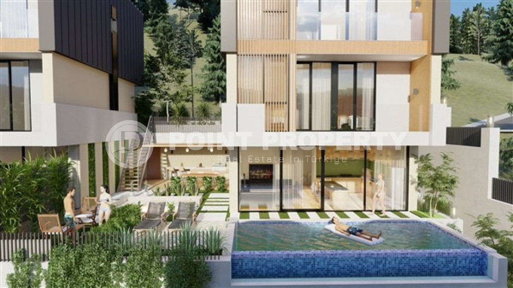 Новый проект - виллы на стадии строительства с собственными бассейнами в престижном экологически чистом районе Аланьи - Тепе.-id-4427-фото-4