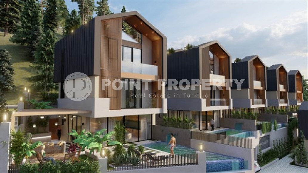 Новый проект - виллы на стадии строительства с собственными бассейнами в престижном экологически чистом районе Аланьи - Тепе.-id-4427-фото-5