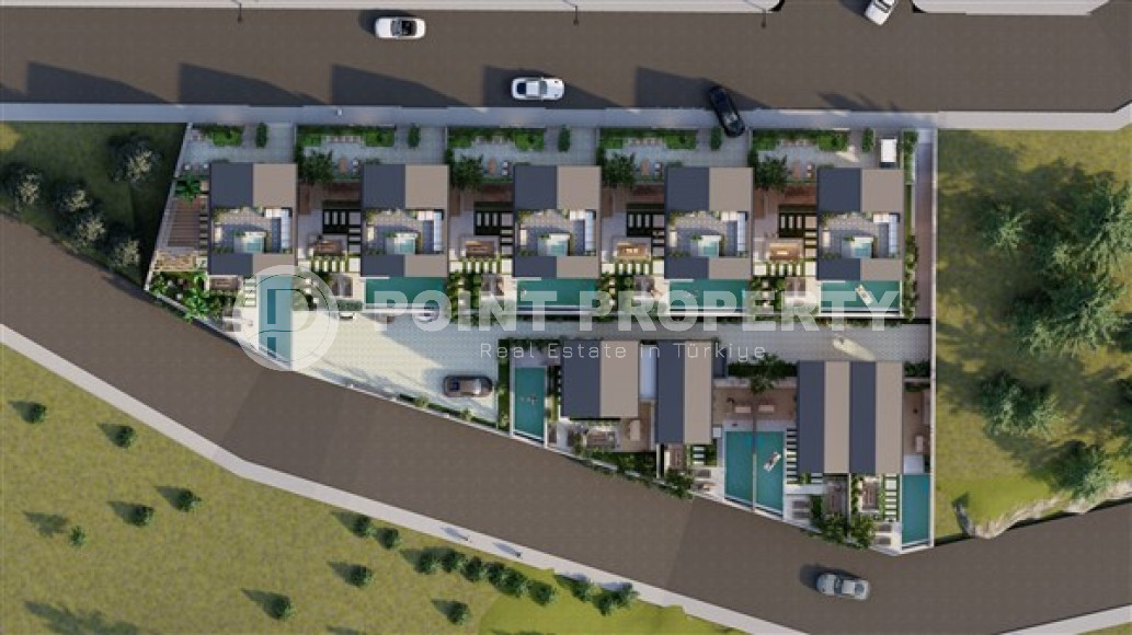 Новый проект - виллы на стадии строительства с собственными бассейнами в престижном экологически чистом районе Аланьи - Тепе.-id-4427-фото-6