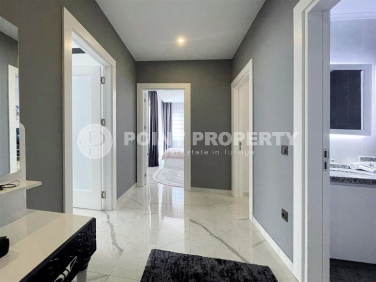 Стильная квартира со строгим интерьером и жилой площадью 110 м2, Аланья, Гуллер Пинари-id-4492-фото-3