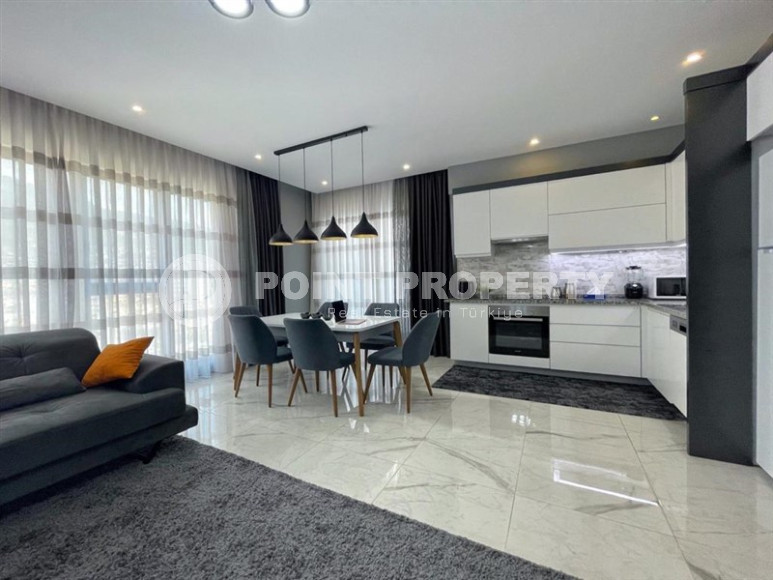 Стильная квартира со строгим интерьером и жилой площадью 110 м2, Аланья, Гуллер Пинари-id-4492-фото-8