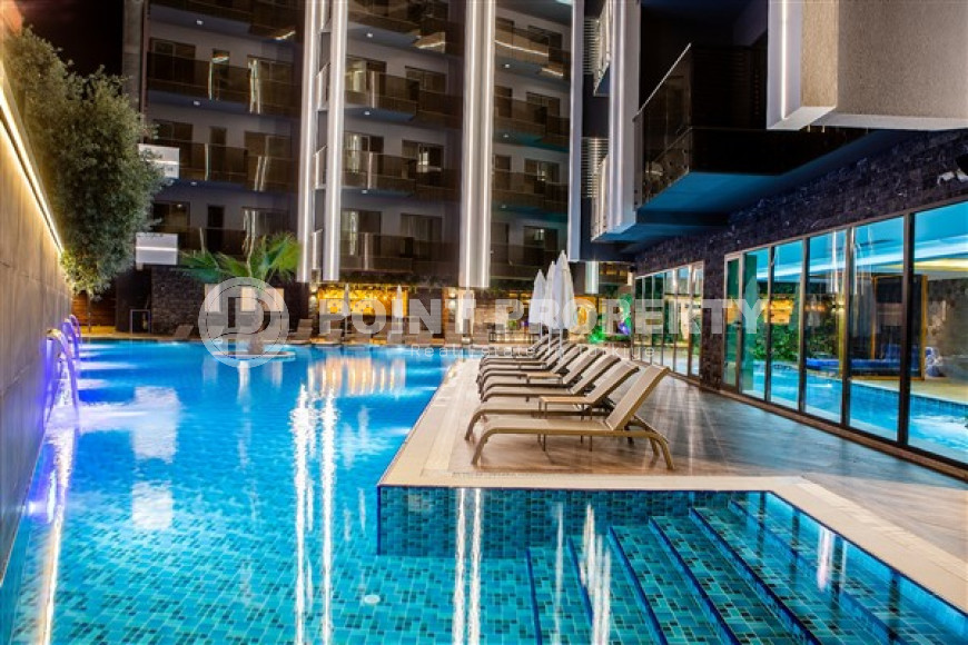 Stylish two-level apartment on the 1st and 2nd floors 350 meters from the sea in the center of Alanya.-id-4576-photo-12