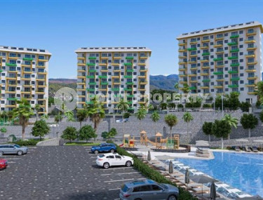 Бюджетные апартаменты с площадью 48 м2 в строящемся комплексе, район Авсаллар-id-4589-фото-2