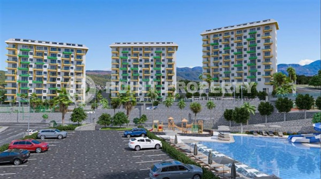 Бюджетные апартаменты с площадью 48 м2 в строящемся комплексе, район Авсаллар-id-4589-фото-2