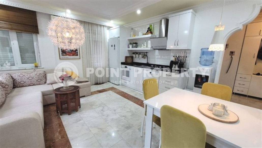 Функциональная двухкомнатная квартира в 200 метрах от Средиземного моря, центр Аланьи, Клеопатра-id-4593-фото-3