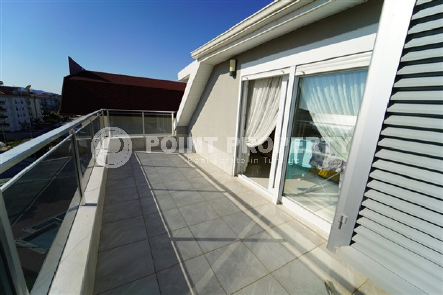 Меблированный дуплекс-пентхаус 3+1, 185м², с видом на море в районе Кестель, Аланья-id-1379-фото-22