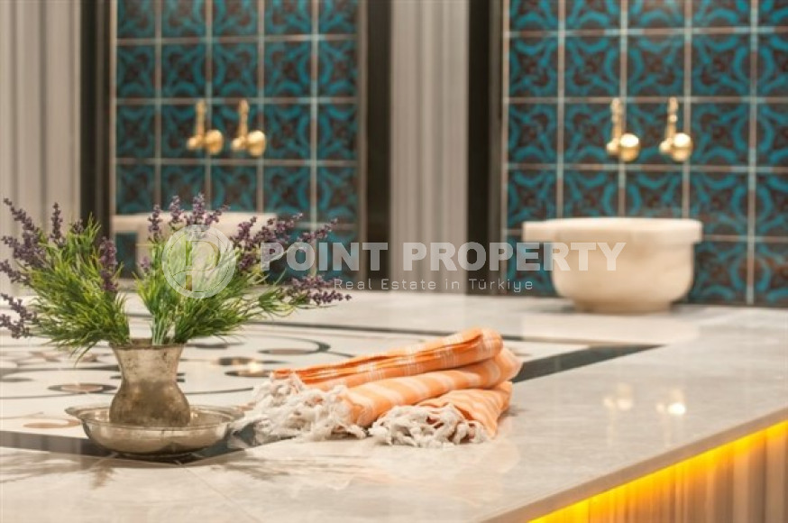 Меблированный дуплекс-пентхаус 3+1, 185м², с видом на море в районе Кестель, Аланья-id-1379-фото-30