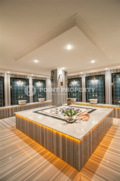 Меблированный дуплекс-пентхаус 3+1, 185м², с видом на море в районе Кестель, Аланья-id-1379-фото-36