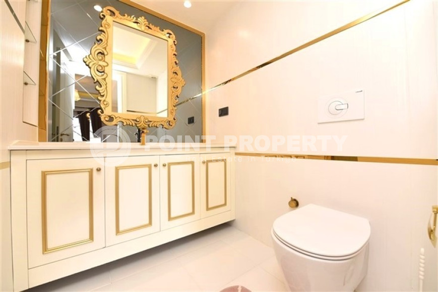 Exquisite apartment with an area of 101 m2 and two balconies 100 meters from the sea, Alanya center-id-4655-photo-8