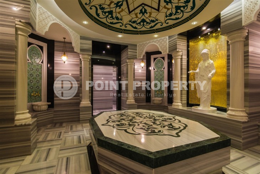 Exquisite apartment with an area of 101 m2 and two balconies 100 meters from the sea, Alanya center-id-4655-photo-12