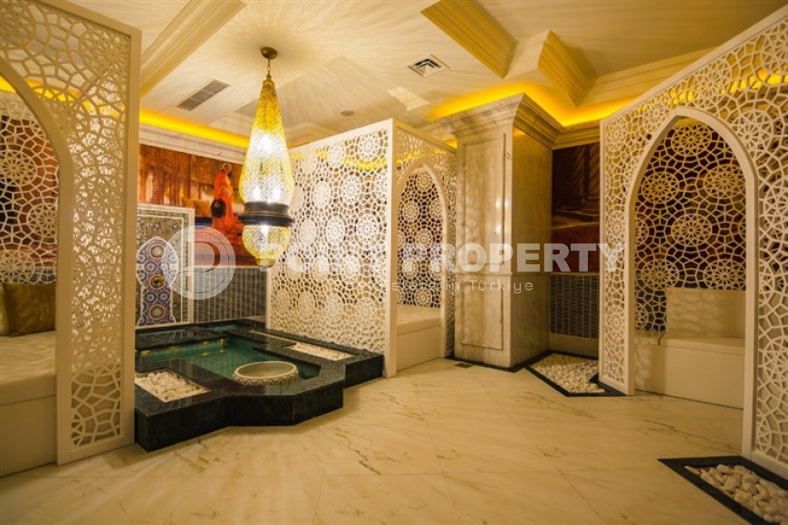 Exquisite apartment with an area of 101 m2 and two balconies 100 meters from the sea, Alanya center-id-4655-photo-13