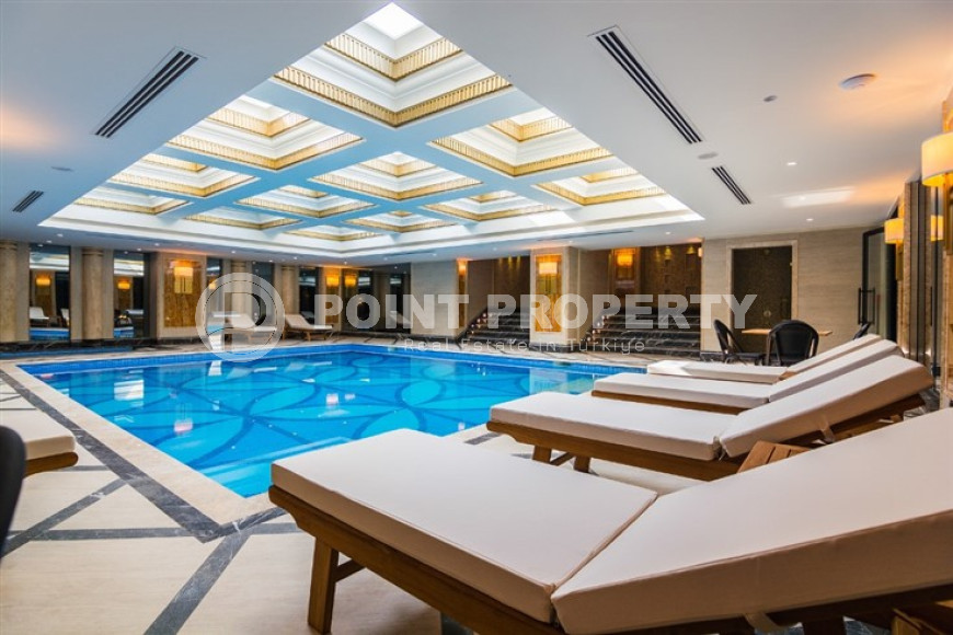 Exquisite apartment with an area of 101 m2 and two balconies 100 meters from the sea, Alanya center-id-4655-photo-14