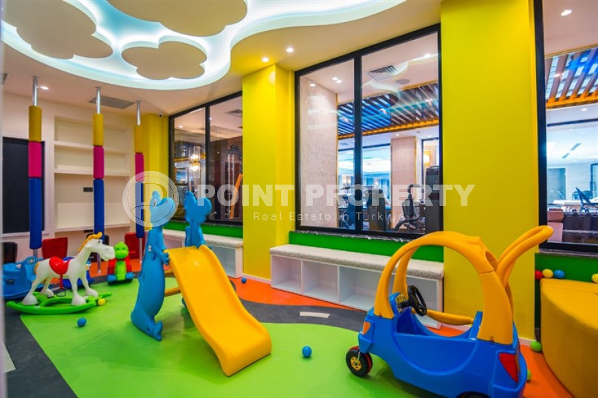 Exquisite apartment with an area of 101 m2 and two balconies 100 meters from the sea, Alanya center-id-4655-photo-17