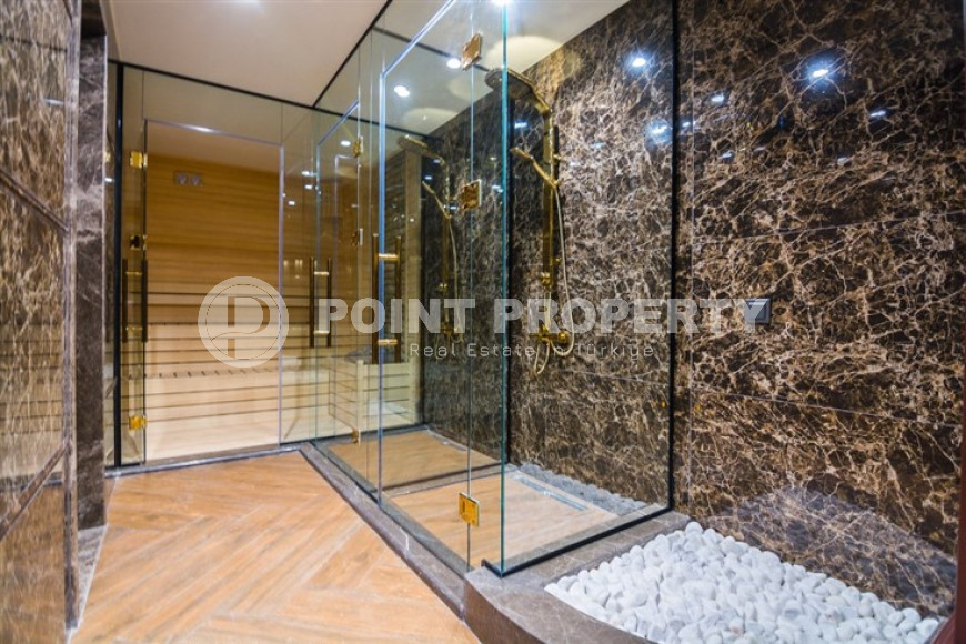 Exquisite apartment with an area of 101 m2 and two balconies 100 meters from the sea, Alanya center-id-4655-photo-18