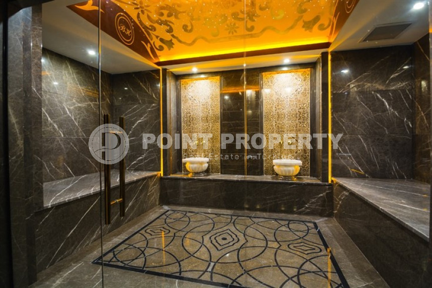 Exquisite apartment with an area of 101 m2 and two balconies 100 meters from the sea, Alanya center-id-4655-photo-20