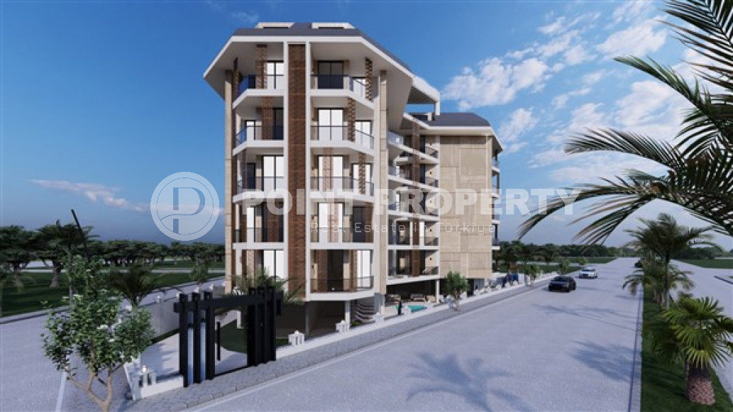 Duplex apartment 110 m2 in a low-rise residence under construction, Oba district-id-4691-photo-1