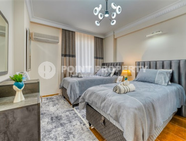 Панорамная квартира 2+1 с современным дизайном, мебелью и бытовой техникой в 250 метрах от моря-id-4721-фото-5