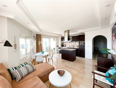 Красивые трёхкомнатные апартаменты с мебелью и двумя видовыми балконами, Тосмур-id-4735-фото-3