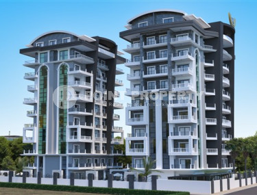 Двухкомнатная квартира в строящейся резиденции из двух блоков в центре Аланьи. Дата завершения работ - май 2024 года.-id-4744-фото-1