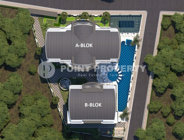 Двухкомнатная квартира в строящейся резиденции из двух блоков в центре Аланьи. Дата завершения работ - май 2024 года.-id-4744-фото-3