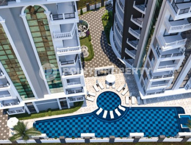 Двухкомнатная квартира в строящейся резиденции из двух блоков в центре Аланьи. Дата завершения работ - май 2024 года.-id-4744-фото-4