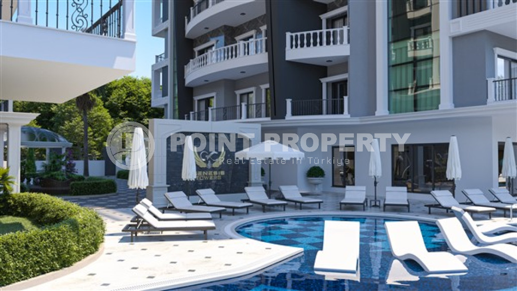 Двухкомнатная квартира в строящейся резиденции из двух блоков в центре Аланьи. Дата завершения работ - май 2024 года.-id-4744-фото-8