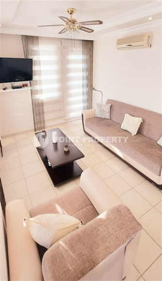 Компактная двухкомнатная квартира 45 м2 с балконом, центр Аланьи, район пляжа Клеопатра-id-4746-фото-2