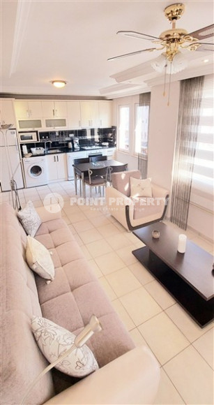 Компактная двухкомнатная квартира 45 м2 с балконом, центр Аланьи, район пляжа Клеопатра-id-4746-фото-3