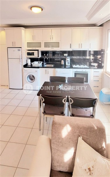 Компактная двухкомнатная квартира 45 м2 с балконом, центр Аланьи, район пляжа Клеопатра-id-4746-фото-4