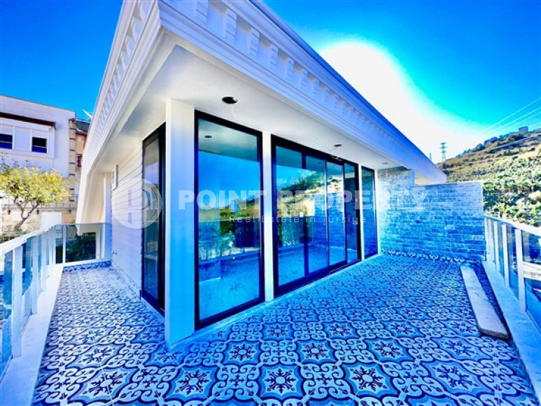 Двойная вилла с площадью 150 м2 и двумя этажами с выходом на крышу, район Каргыджак-id-4751-фото-19