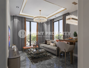 Апартаменты с чистовой отделкой в 300 метрах от пляжа, в центре престижного района Аланьи - Каргыджак.Небольшая квартира на 3-м этаже в новой резиденции на завершающем этапе строительства-id-4774-фото-2