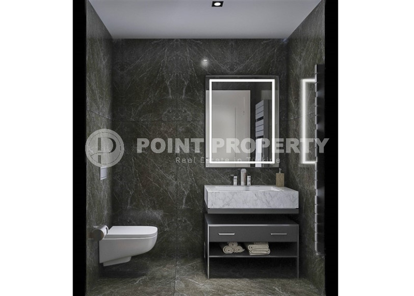 Апартаменты с чистовой отделкой в 300 метрах от пляжа, в центре престижного района Аланьи - Каргыджак.Небольшая квартира на 3-м этаже в новой резиденции на завершающем этапе строительства-id-4774-фото-8