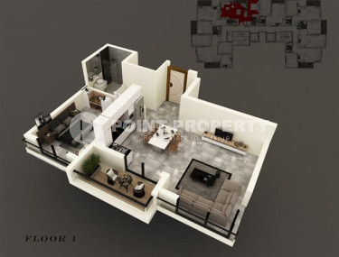 Three-room apartment, 86m², in a complex under construction in Mahmutlar, Alanya 350m from the sea-id-1391-photo-4
